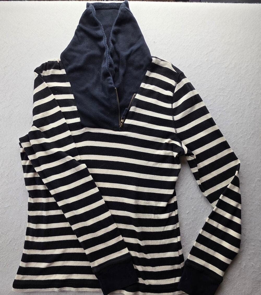 Lauren Ralph Lauren Mock Neck Long Sleeve Striped Sweater Size Medium